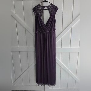 David's Bridal Deep Purple Gown